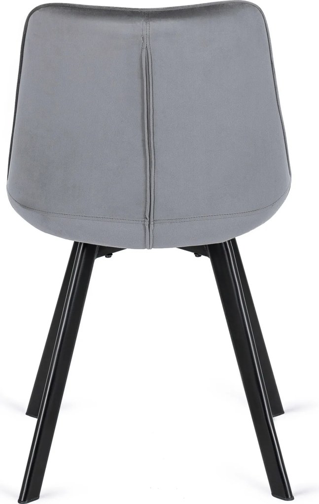 Szék szürke színben, bársony kárpittal. RICK