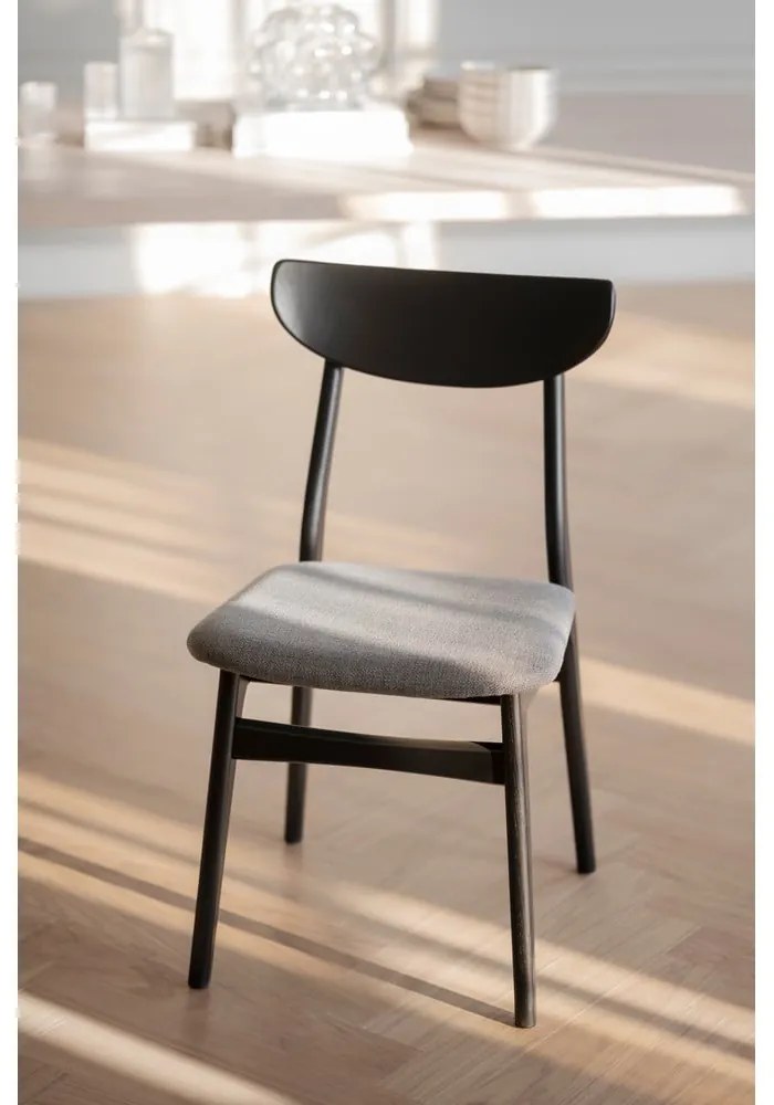 Fekete étkezőszék szett 2 db-os Rodham - Rowico