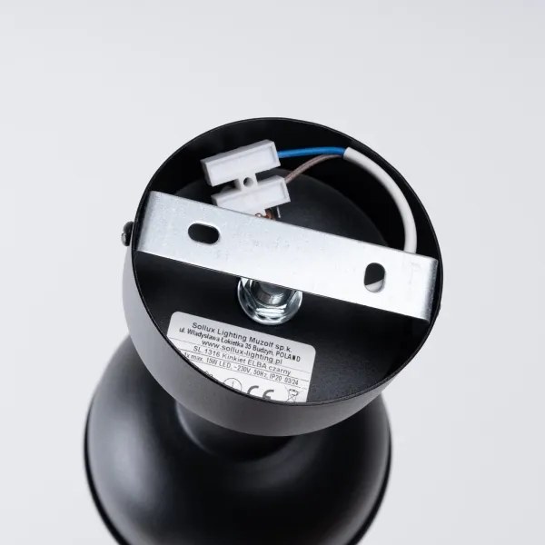 Sollux SL.1316 - Fali spotlámpa ELBA 1xE27/15W/230V fekete