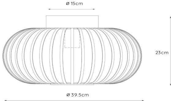 Lucide 78174/40/33 - Mennyezeti lámpa MANUELA 1xE27/60W/230V átm. 39,5 cm zöld