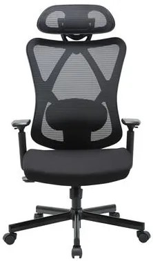 Irodai forgószék, szövetborítás, állítható dőlésszögű fejtámla, Cope HU, fekete (BBSZV419)