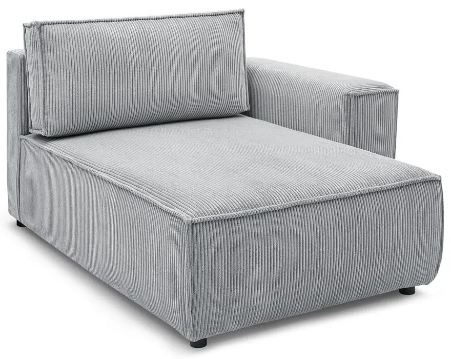 Világosszürke kordbársony kanapé modul (jobb oldali) Nihad modular – Bobochic Paris