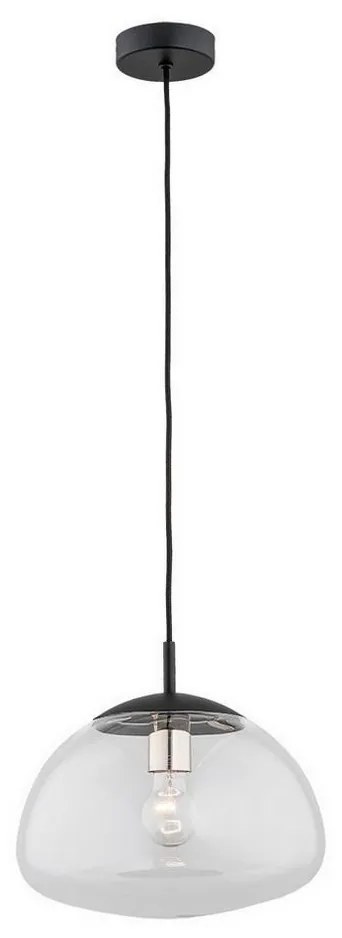 Argon 4332 - Csillár zsinóron TRINI 1xE27/15W/230V d. 30 cm fekete