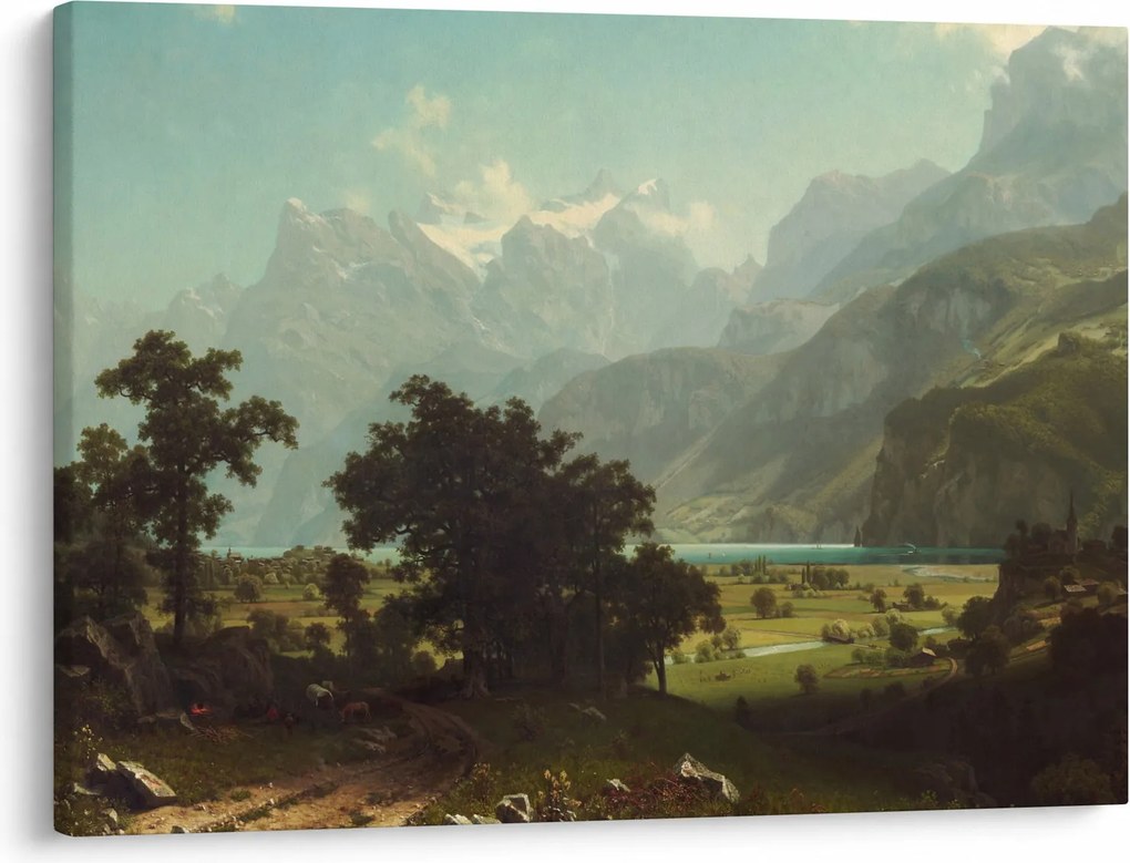 Kép - Albert Bierstadt, Lake Lucerne, reprodukciók (70x50 cm)