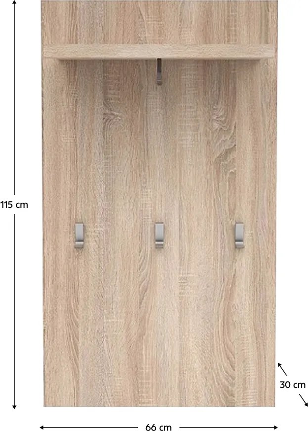 Fogas panel, sonoma tölgy, NORTY TYP 25