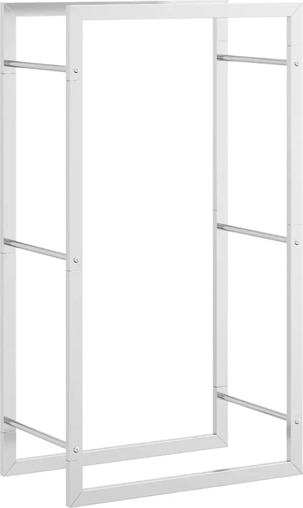 vidaXL rozsdamentes acél tűzifatároló 50x28x94 cm