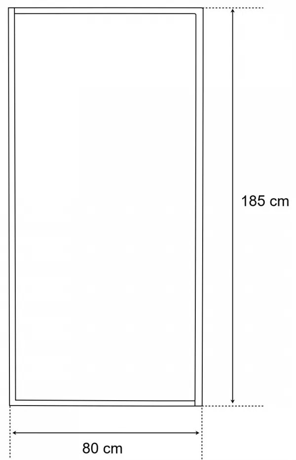 Zuhanyfal 80x185 cm