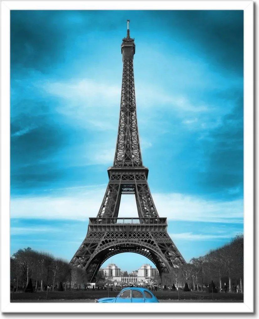 Poszterek keretben 40x50 Kék Párizs