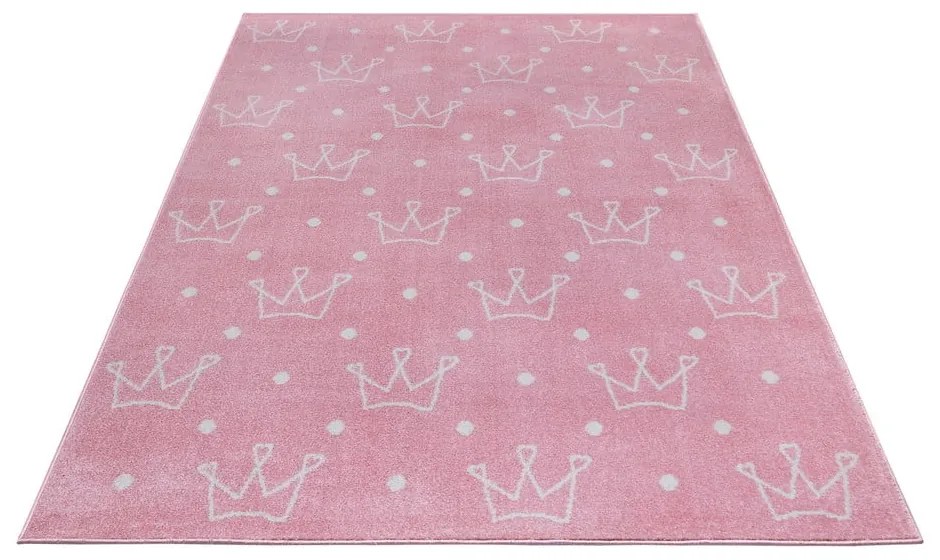 Rózsaszín gyerek szőnyeg 120x170 cm Crowns – Hanse Home