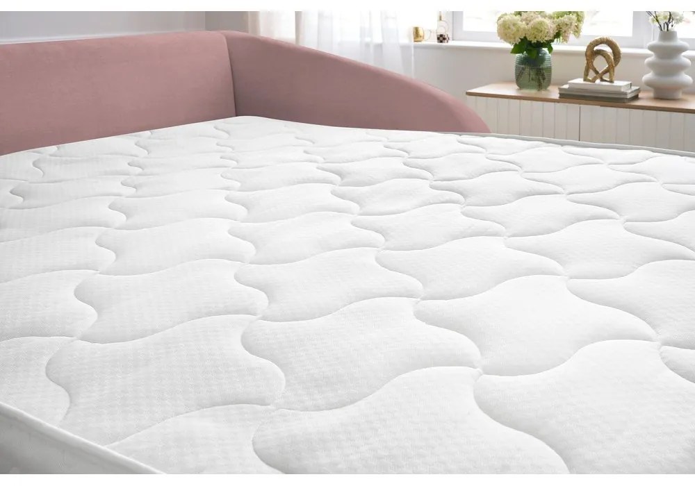 Világos rózsaszín kinyitható kanapé 235 cm Cezanne – Bobochic Paris