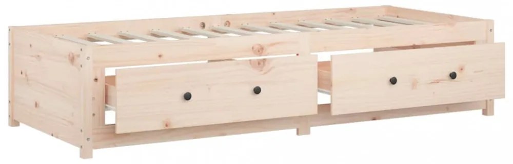 tömör fenyőfa kanapéágy 90 x 190 cm (Single)
