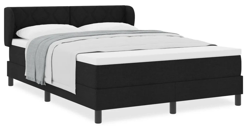 Rugós Ágy Matrac Kép Fekete 140x190 cm Szövet