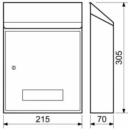 BK.33.AM acél postaláda