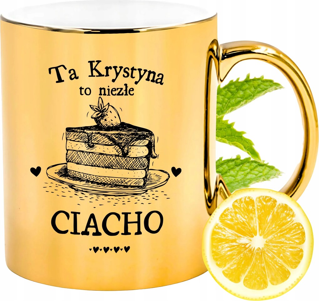 Prémium Arany Csillogó Bögre Krisztina Ajándék Nyomtatott Fotóval