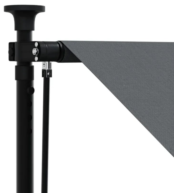 antracit szövet és acél feltekerhető napellenző 250 x 150 cm