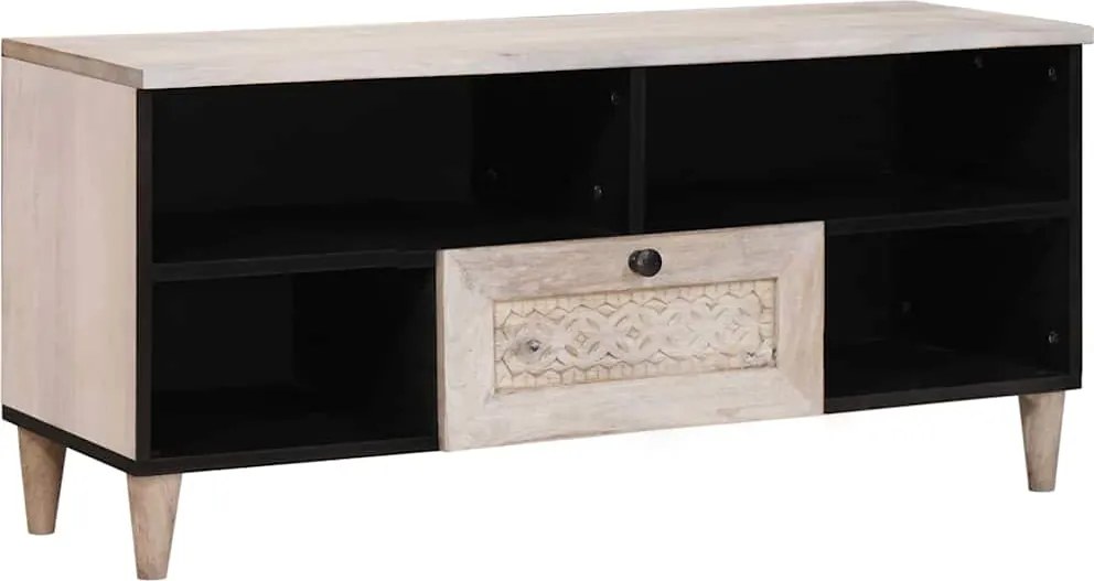 vidaXL TV egységek fiókkal polcokkal Fehér 105 x 33 x 46 cm Faanyag