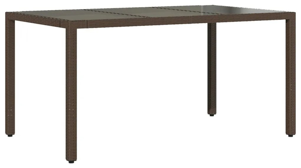 vidaXL 7 részes barna polyrattan kerti bisztrógarnitúra párnákkal
