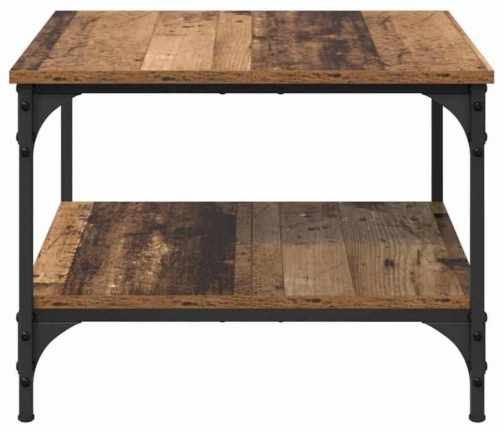 vidaXL Dohányzóasztal Öreg fa 55 x 55 x 40 cm Faanyag