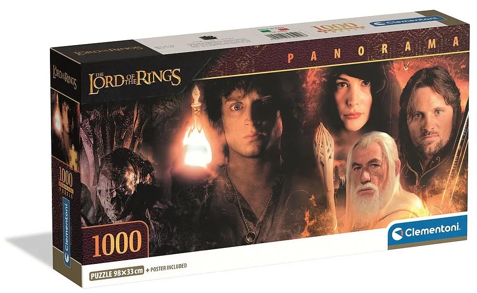 A Gyűrűk Ura Mission 1000 db-os panorama Compact puzzle Clementoni