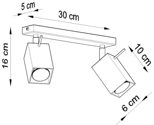 Spotlámpa MERIDA 2 2xGU10/40W/230V fehér