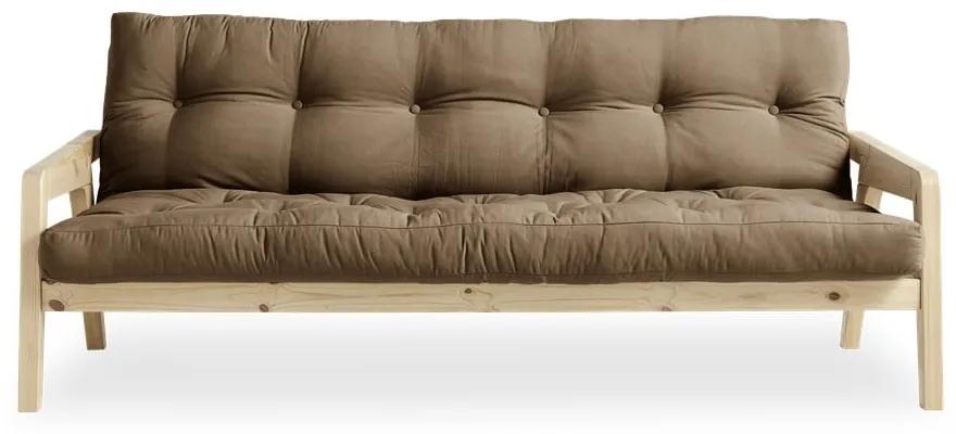 Grab Natural/Mocca kávébarna variálható kinyitható kanapé - Karup Design
