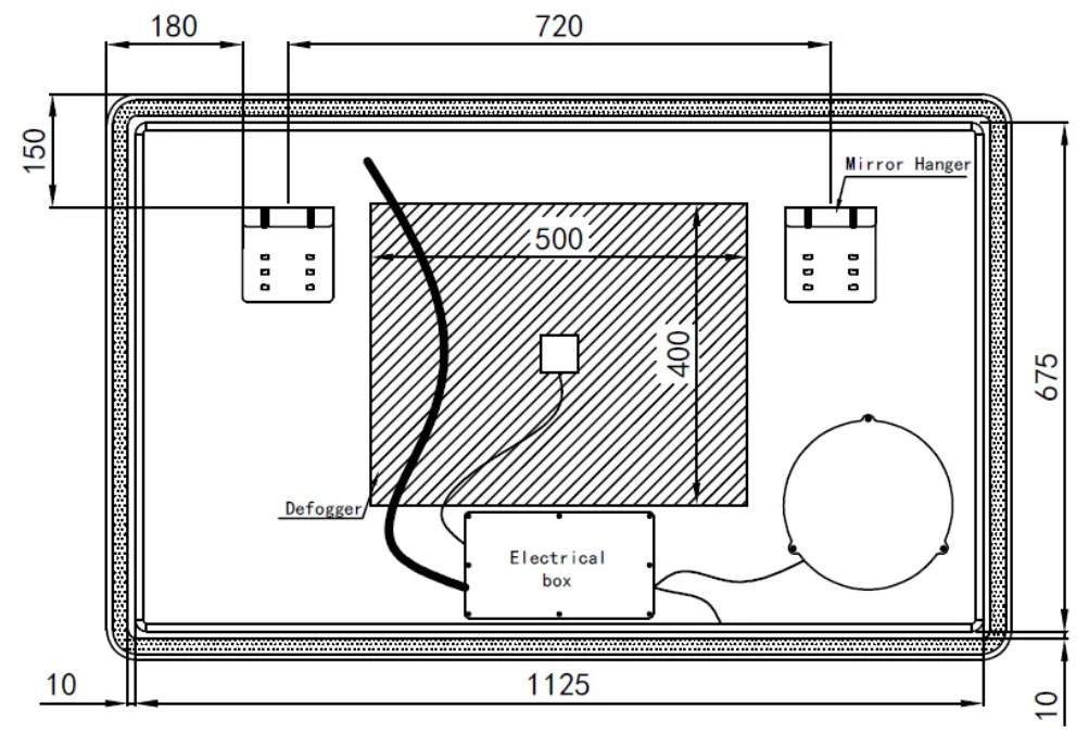 Fürdőszobai LED tükör 120x75cm | Páramentesítő - Kozmetikai tükör - Fényerő + színhőfok állítás - Digitális óra | Welland Luxury-Line G1094