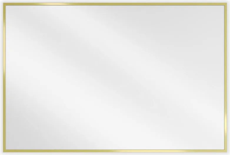 Mexen Loft téglalap alakú fürdőszobai tükör 90 x 60 cm, arany keret - 9852-090-060-000-50