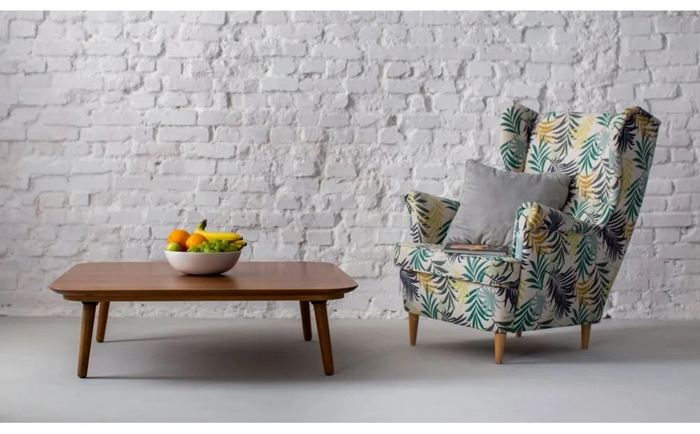 Contrast Tetra kőrisfa dohányzóasztal, 110 x 110cm - Ragaba