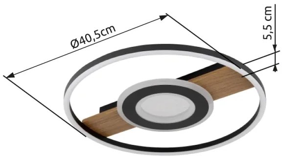 Globo 67323-24 - LED Mennyezeti lámpa PIKARA LED/24W/230V