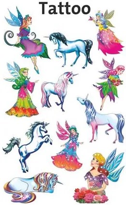 Matrica, tetoválás, 1 ív, 76x120 mm, AVERY ZWECKFORM, Z-Design No.56390, tündérek (AY56390)