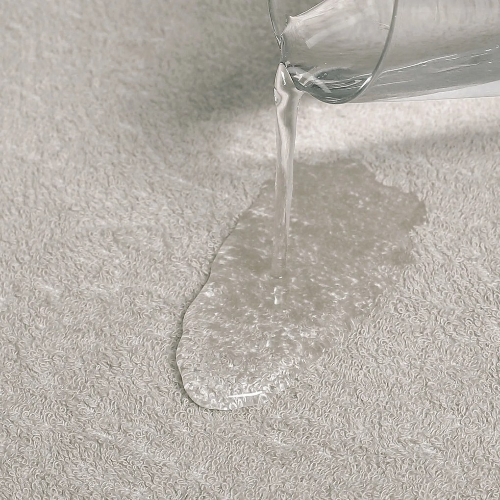 Goldea gumis nem áteresztő frottír lepedő - szürkésbarna 120 x 200 cm