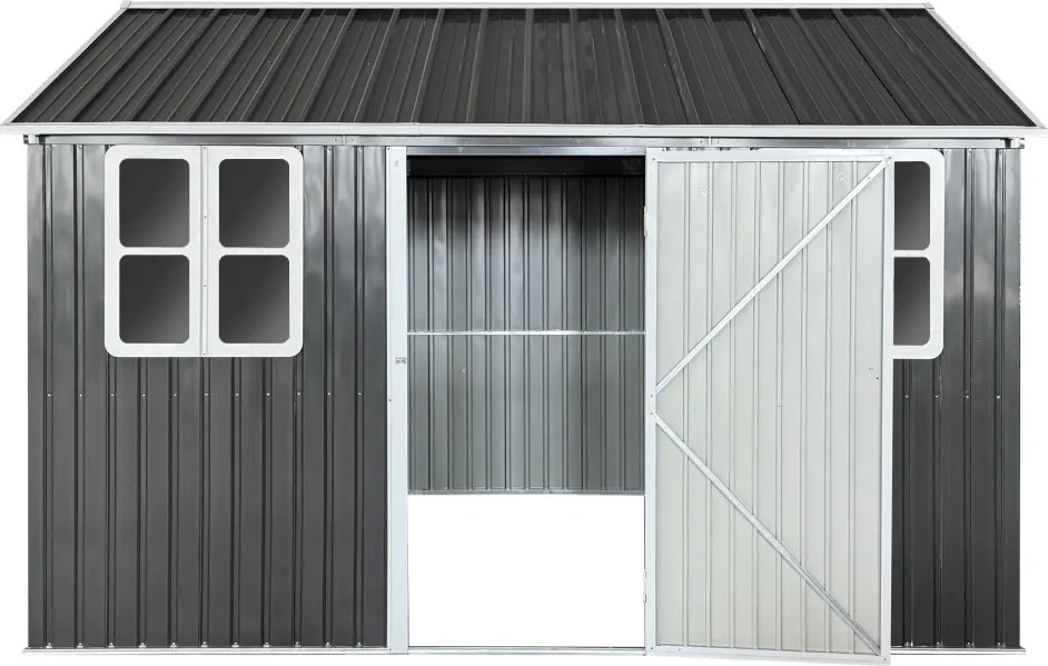 Fém kerti szerszámtároló ház, antracit, 3,6x3,1x2,5 m, GABKO