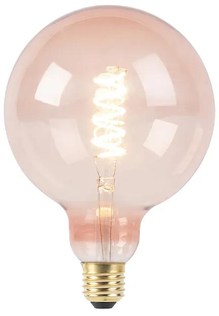 E27 tompítható LED spirál izzólámpa G125 rózsaszín 200 lm 2100K