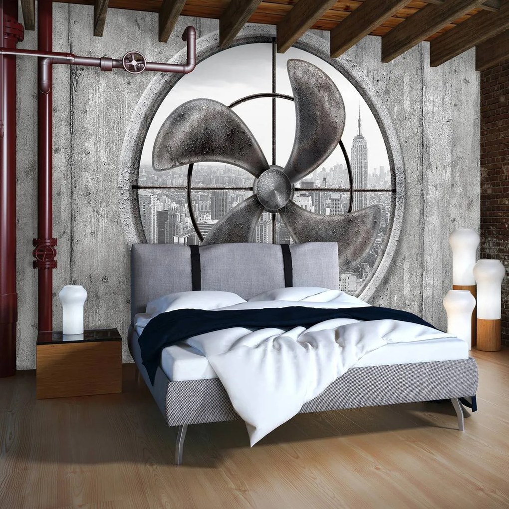 Fotótapéta - New York a propeller mögött (152,5x104 cm)