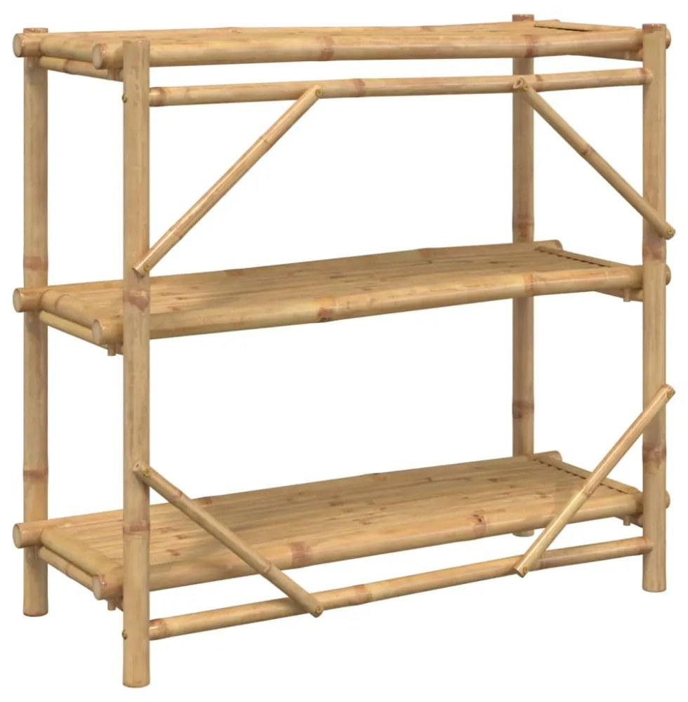vidaXL 3 szintes bambusz polc 100 x 40 x 90 cm