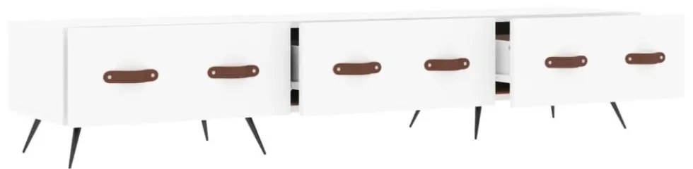fehér szerelt fa TV-szekrény 150 x 35 x 55 cm