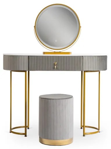 Toaletka SARAH Szara/Złota