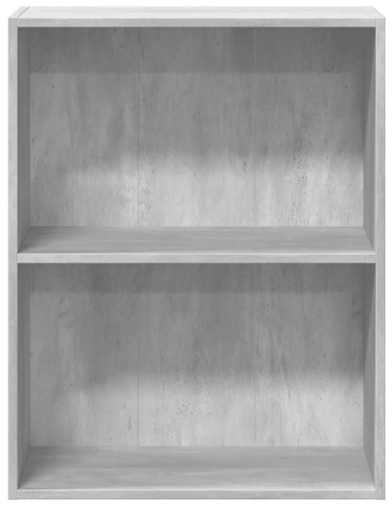 2 szintes betonszürke forgácslap könyvszekrény 60x30x76,5 cm