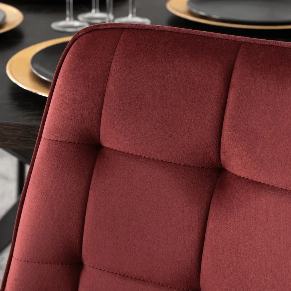 Bordó Bársony Étkezőszék. CHRIS
