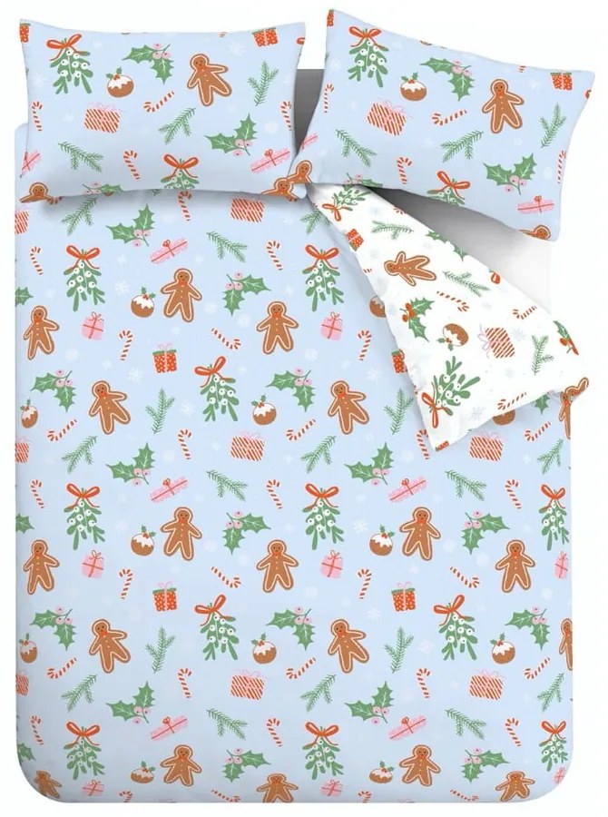 Kék kétszemélyes-hosszabbított mikroszálas ágyneműhuzat 230x220 cm Gingerbread – Catherine Lansfield