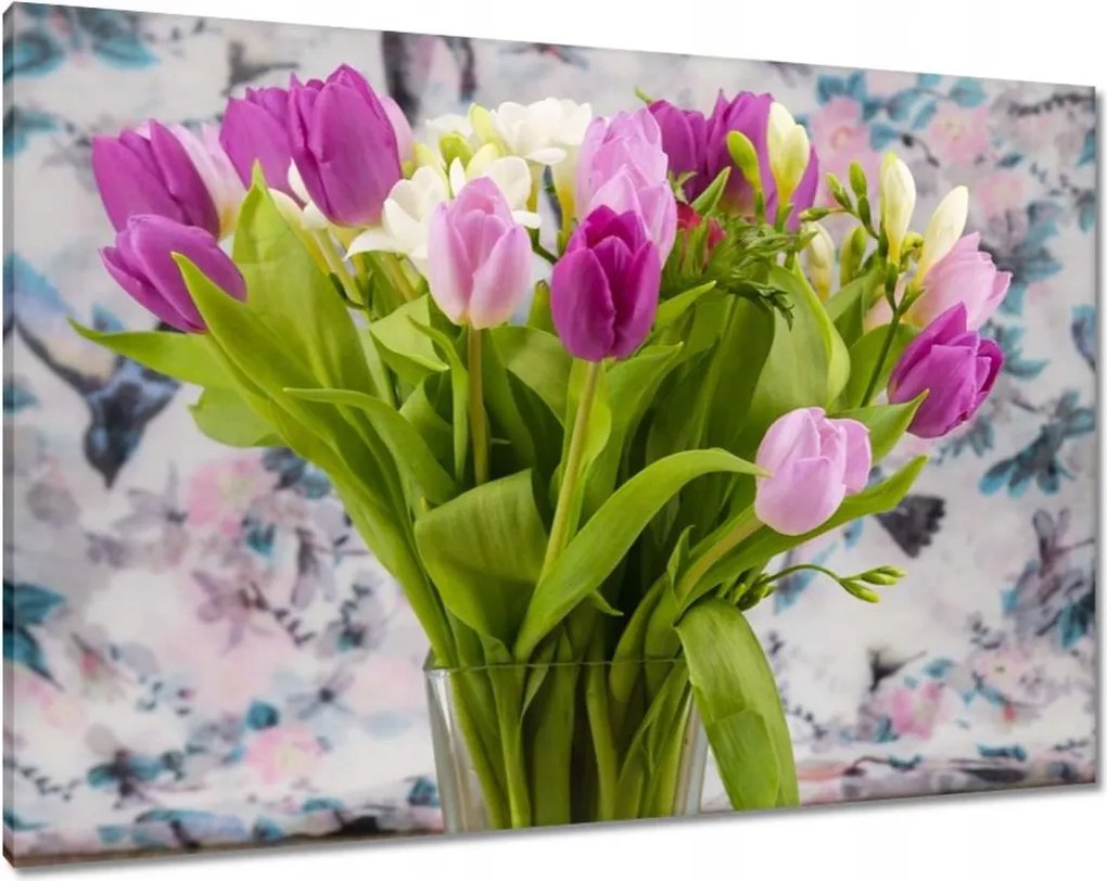 Vászonkép 100x70 Tulipán csokor Virágok