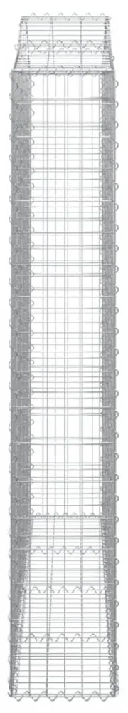 4 db íves horganyzott vas gabion kosár 200x30x180/200 cm