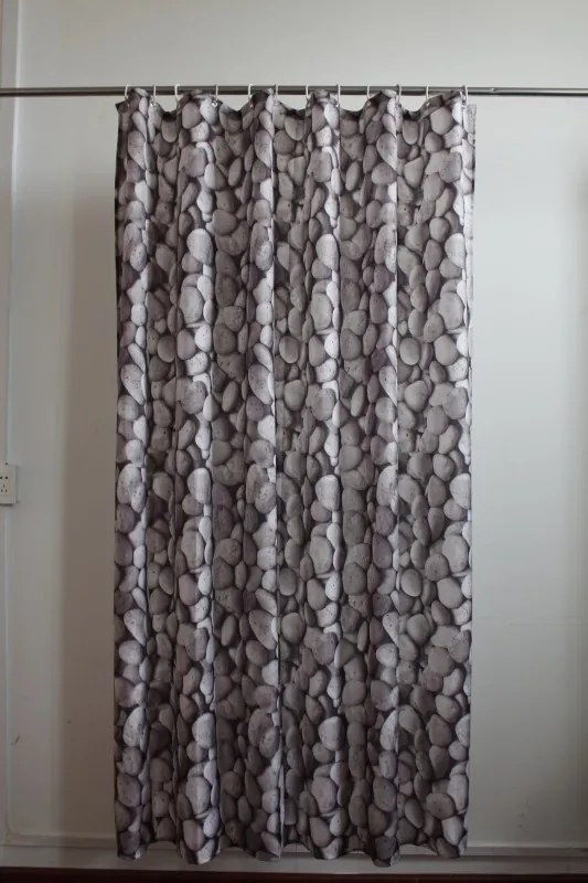 Zuhanyfüggöny - NEW STONE - Impregnált textil - 180 x 200 cm