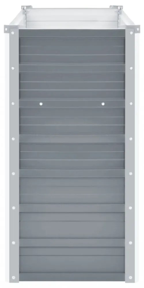 Szürke horganyzott acél kerti virágtartó 100 x 40 x 77 cm