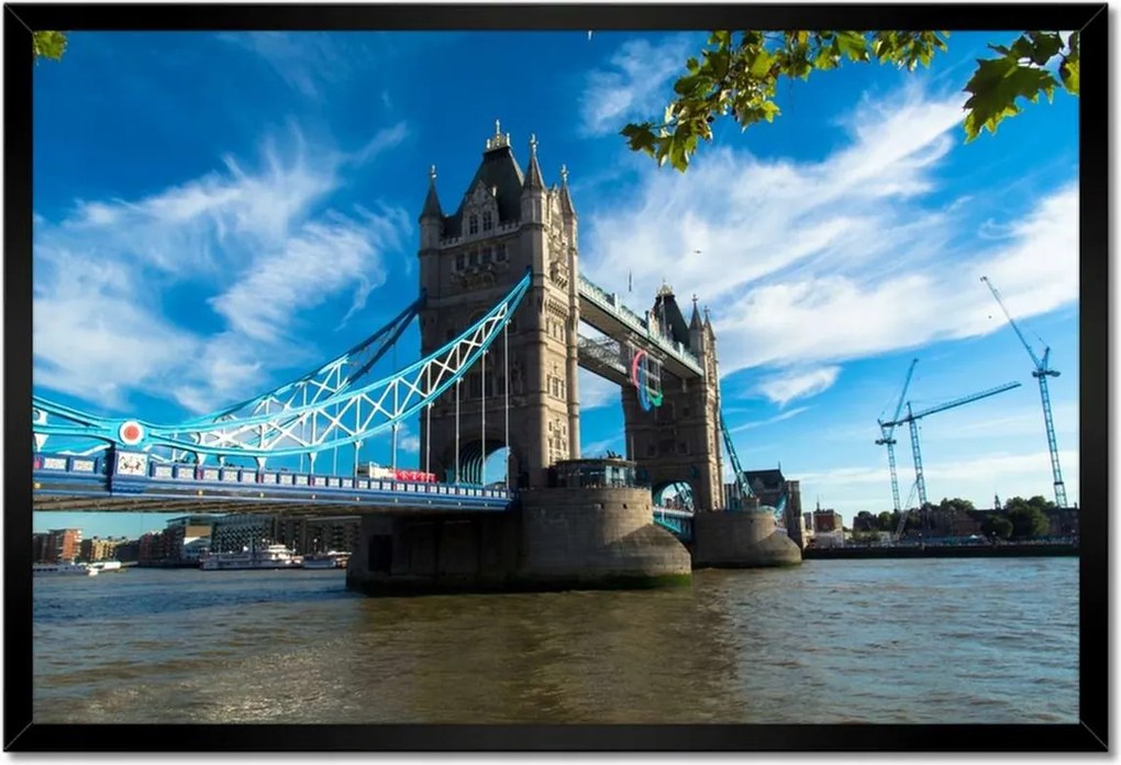 Poszterek keretben 60x40 Tower bridge, égbolt