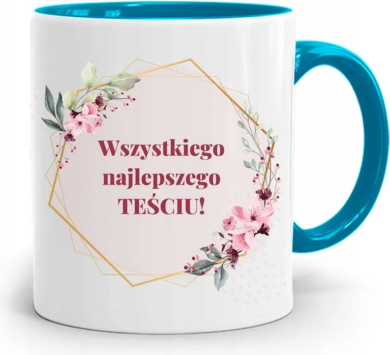 Kék Bögre Apósnak Boldog Születésnapot, fényképes nyomattal