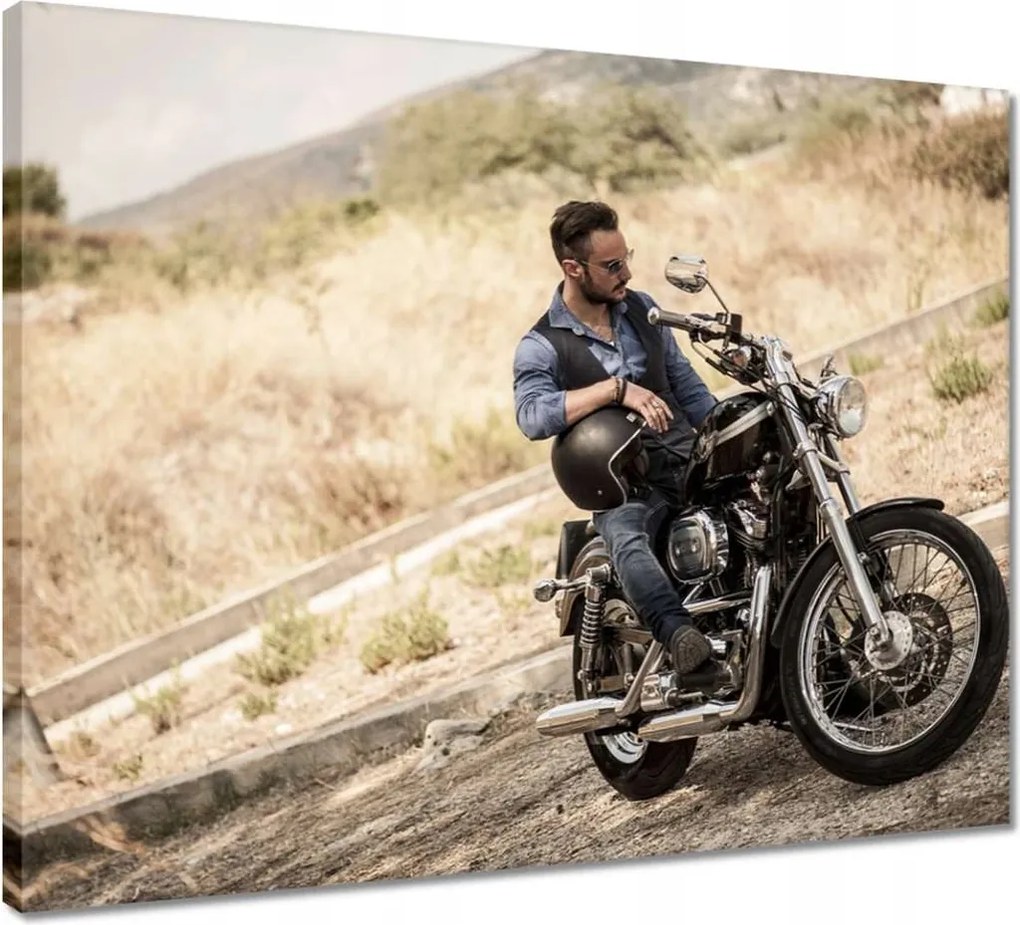 Vászonkép 50x40 Motorkerékpár Klasszikus Motor