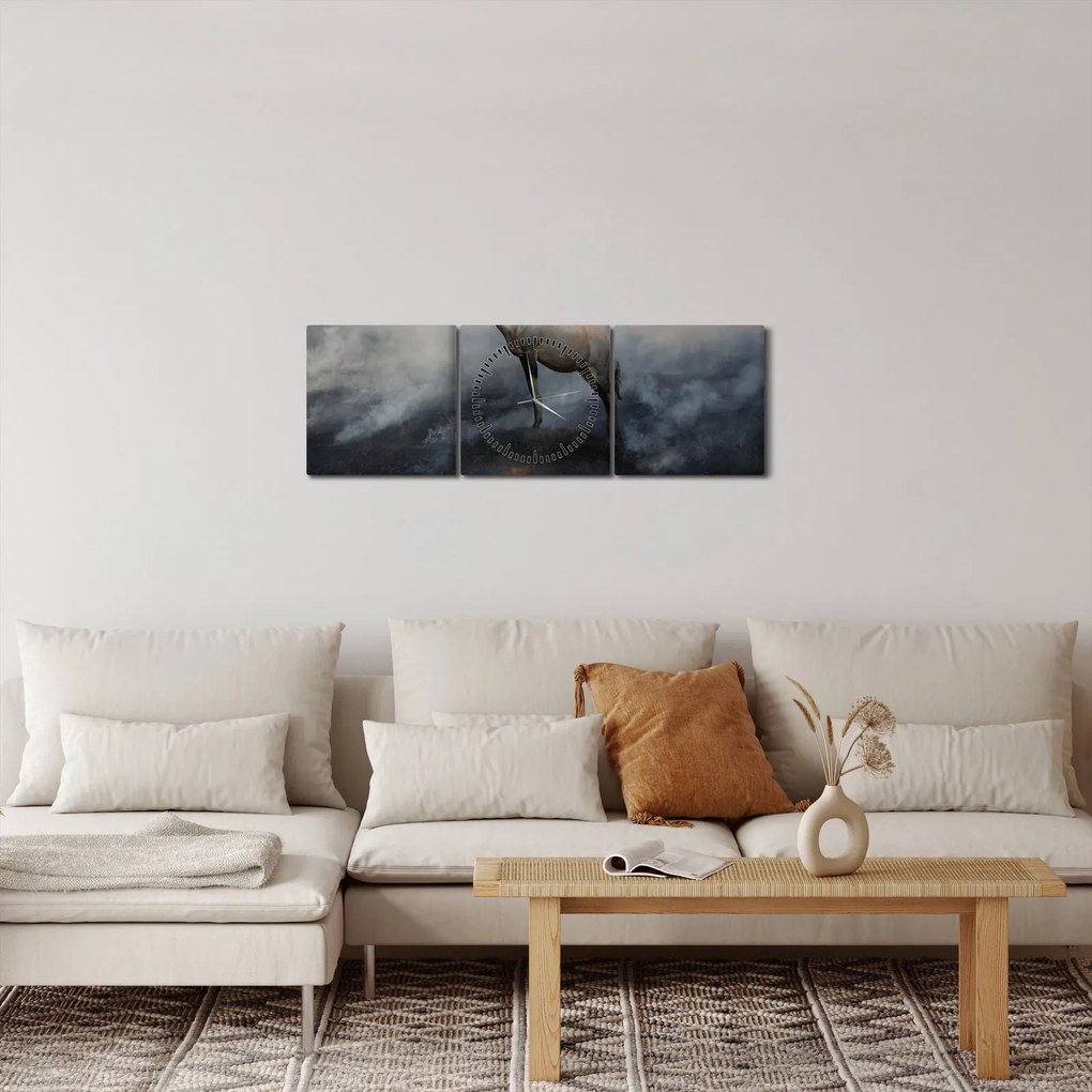 Zerge a tűzben képe (órával) (90x30 cm)