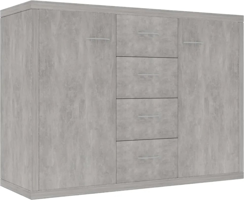 vidaXL betonszürke szerelt fa tálalószekrény 88 x 30 x 65 cm