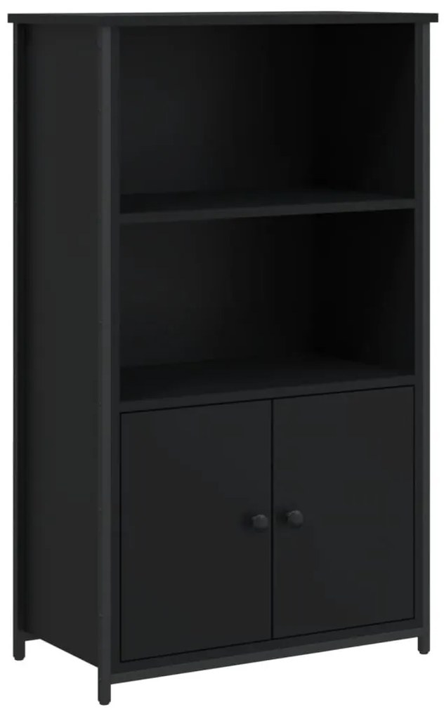 fekete szerelt fa magasszekrény 62 x 32 x 103,5 cm